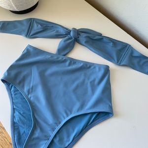 High-waist tie bikini